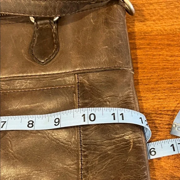 Frye Brown Leather Tote Bag - Classic Crossbody Carry - Picture 8 of 12